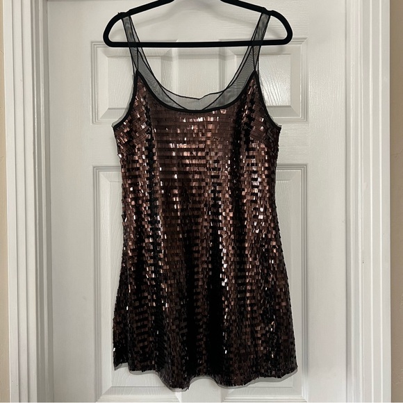 Free People • Brown Disco Fever Mini Slip • Size M - Picture 5 of 7
